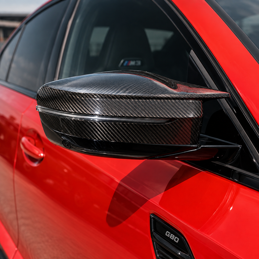 OEM Style Dry Carbon Fiber Mirror Caps for BMW G80 M3, G82 M4 & G87 M2