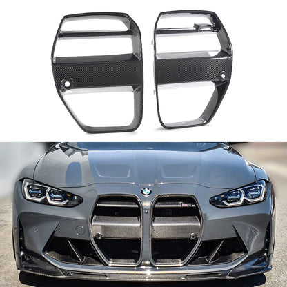 V STYLE DRY CARBON FIBER   FRONT GRILLE - BMW G80 M3 G82 G83 M4