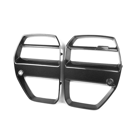 V STYLE DRY CARBON FIBER   FRONT GRILLE - BMW G80 M3 G82 G83 M4