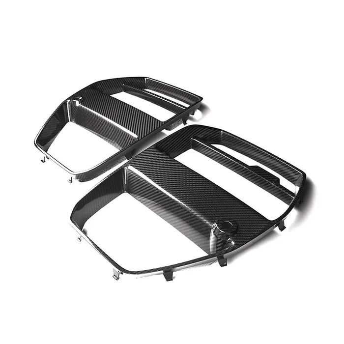 V STYLE DRY CARBON FIBER   FRONT GRILLE - BMW G80 M3 G82 G83 M4
